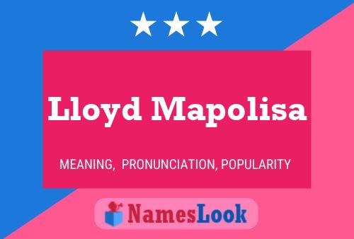 Lloyd Mapolisa Namensposter