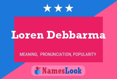 Loren Debbarma Namensposter