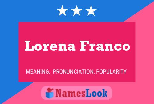 Lorena Franco Namensposter