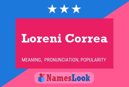 Loreni Correa Namensposter