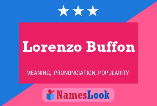 Lorenzo Buffon Namensposter