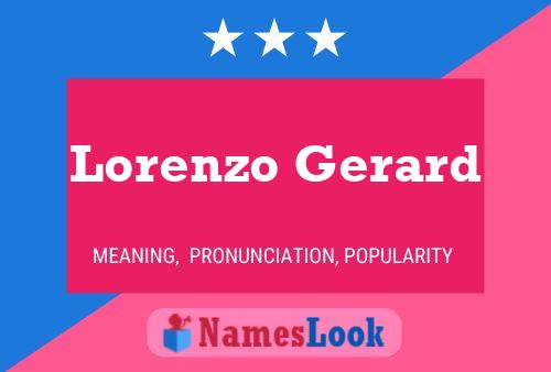 Lorenzo Gerard Namensposter