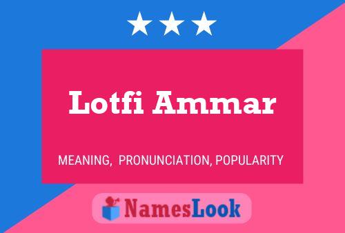 Lotfi Ammar Namensposter