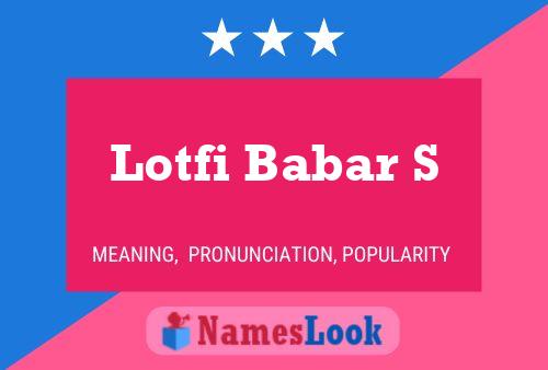 Lotfi Babar S Namensposter