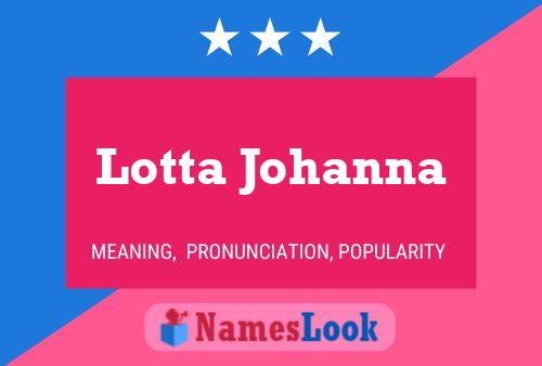 Lotta Johanna Namensposter