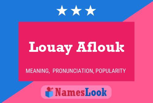 Louay Aflouk Namensposter