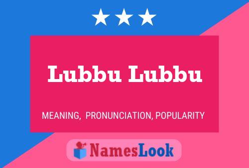 Lubbu Lubbu Namensposter