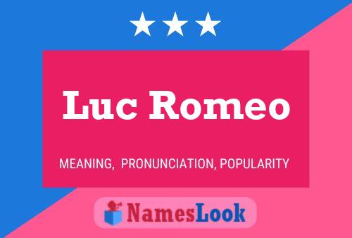 Luc Romeo Namensposter