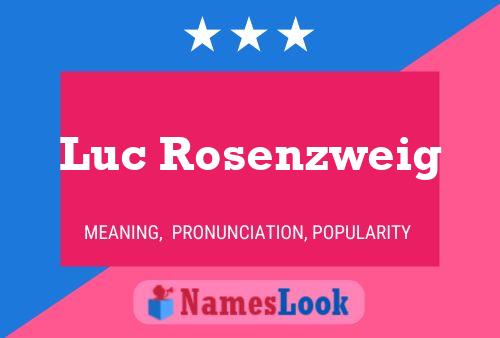 Luc Rosenzweig Namensposter