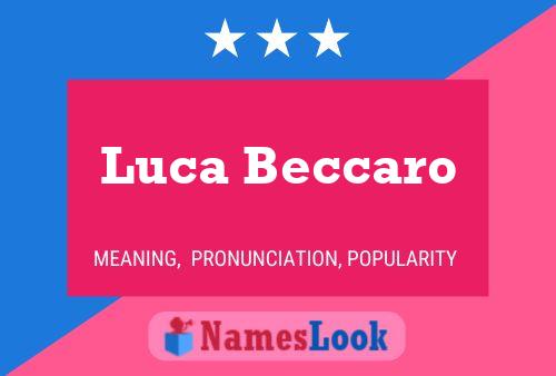 Luca Beccaro Namensposter