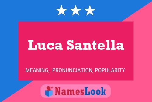 Luca Santella Namensposter