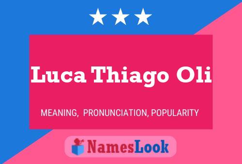 Luca Thiago Oli Namensposter