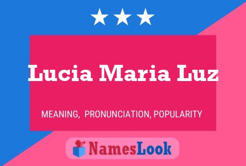 Lucia Maria Luz Namensposter