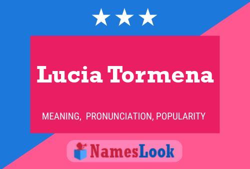 Lucia Tormena Namensposter