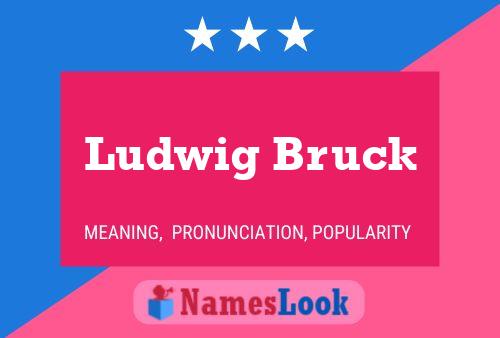 Ludwig Bruck Namensposter