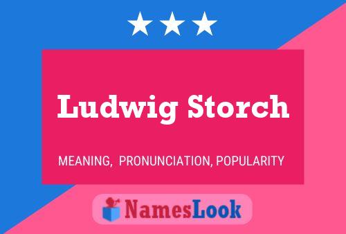 Ludwig Storch Namensposter