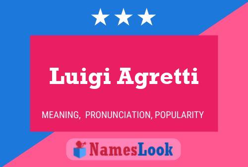 Luigi Agretti Namensposter