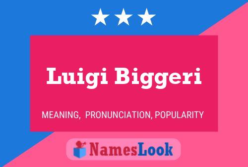 Luigi Biggeri Namensposter