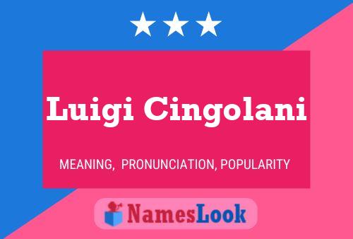 Luigi Cingolani Namensposter