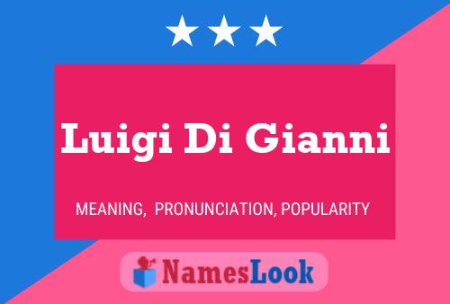 Luigi Di Gianni Namensposter