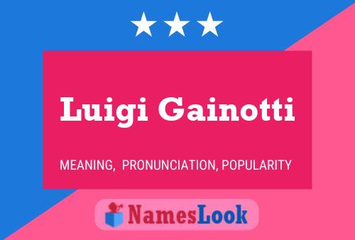 Luigi Gainotti Namensposter