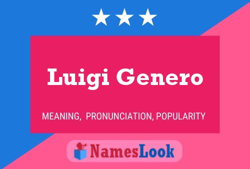 Luigi Genero Namensposter