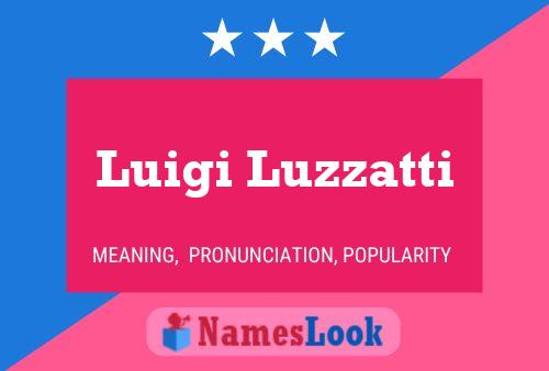 Luigi Luzzatti Namensposter