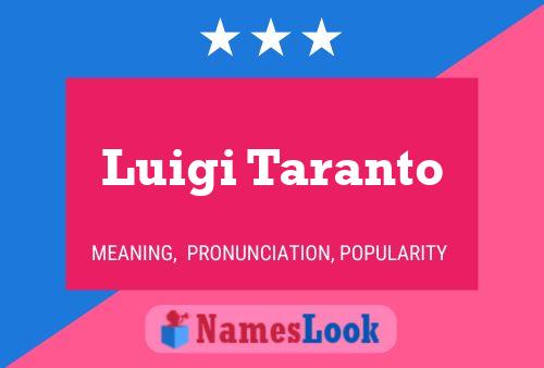 Luigi Taranto Namensposter