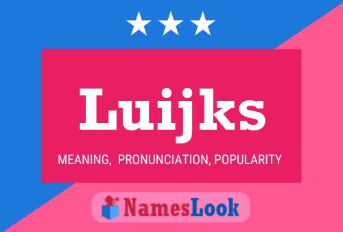 Luijks Namensposter