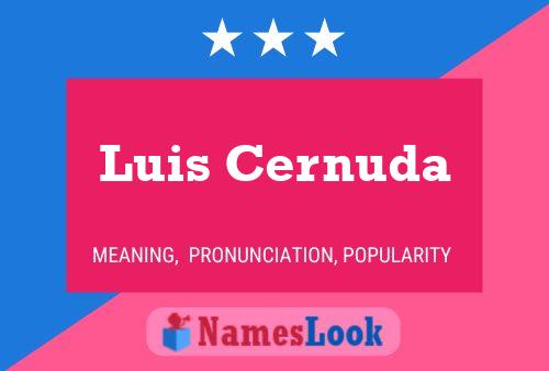 Luis Cernuda Namensposter