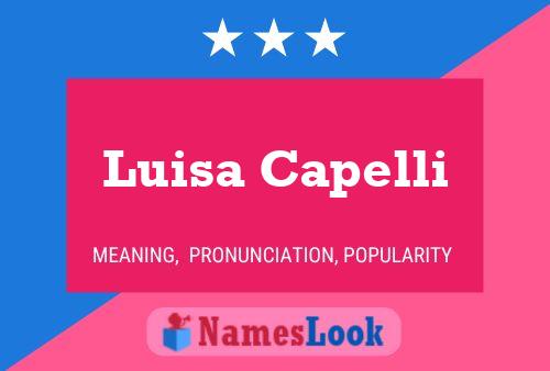 Luisa Capelli Namensposter