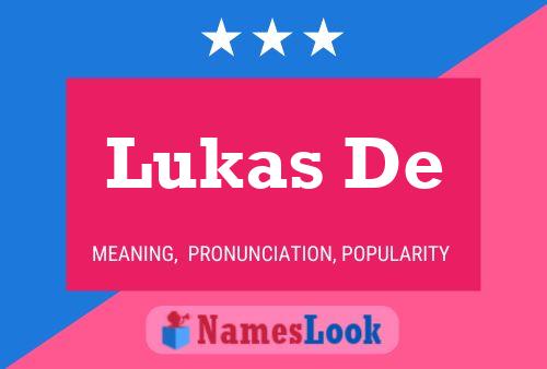 Lukas De Namensposter