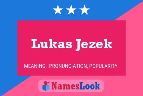 Lukas Jezek Namensposter