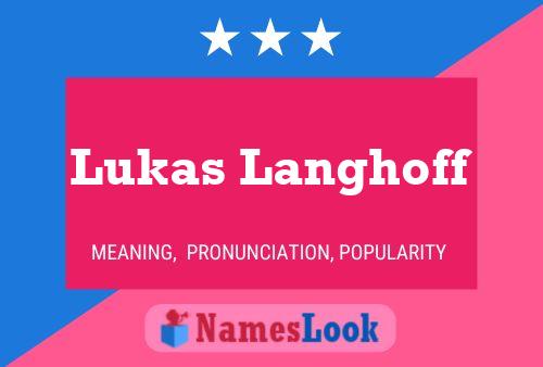 Lukas Langhoff Namensposter