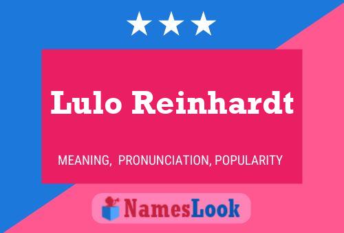 Lulo Reinhardt Namensposter