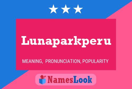 Lunaparkperu Namensposter