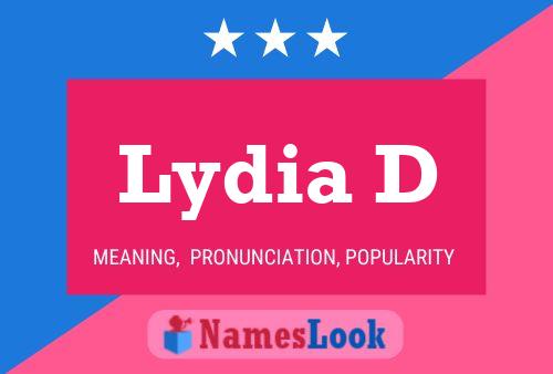 Lydia D Namensposter