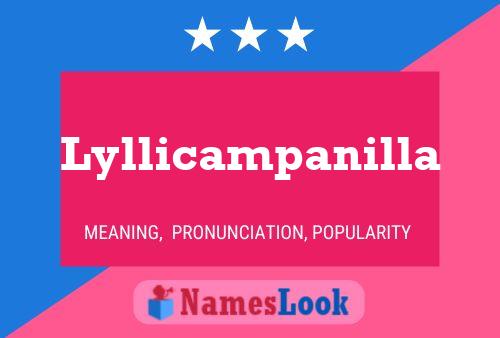 Lyllicampanilla Namensposter