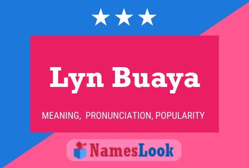 Lyn Buaya Namensposter