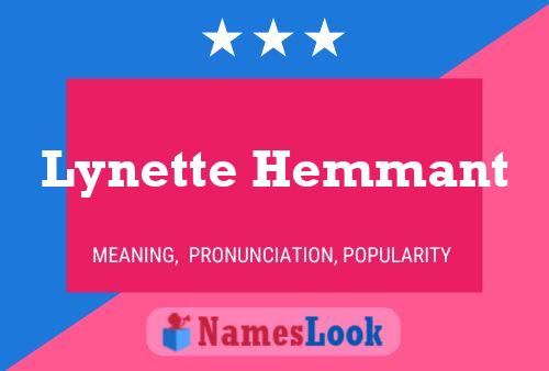 Lynette Hemmant Namensposter