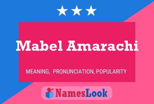 Mabel Amarachi Namensposter