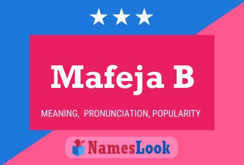 Mafeja B Namensposter