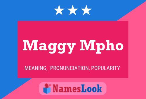 Maggy Mpho Namensposter