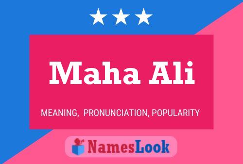 Maha Ali Namensposter