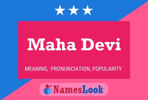 Maha Devi Namensposter