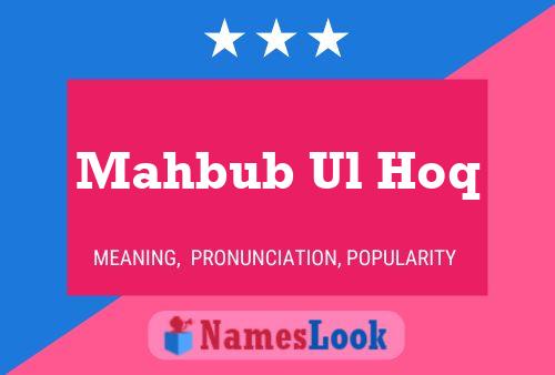 Mahbub Ul Hoq Namensposter