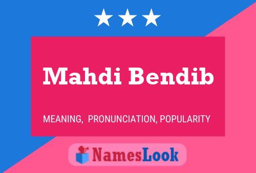 Mahdi Bendib Namensposter