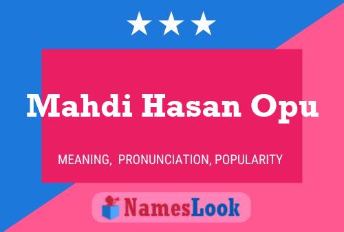 Mahdi Hasan Opu Namensposter