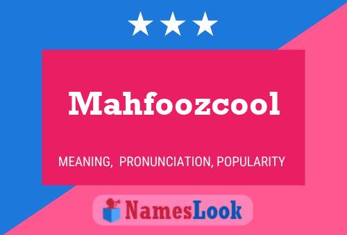 Mahfoozcool Namensposter