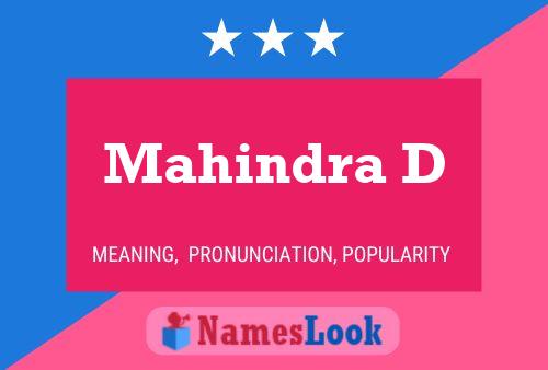 Mahindra D Namensposter